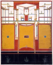 Decoraciones murales de la Casa de Aulus Vettius, Pompeya, c.36-39 d.C., 1987